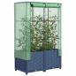 Preview: ARDEBO.de - Hochbeet mit Gewächshaus-Aufsatz Rattan-Optik 80x40x138 cm