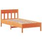 Preview: Massivholzbett ohne Matratze Wachsbraun 100x200 Kiefernholz