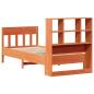 Preview: Massivholzbett ohne Matratze Wachsbraun 100x200 Kiefernholz