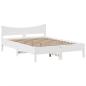 Preview: Massivholzbett ohne Matratze Weiß 140x200 cm Kiefernholz