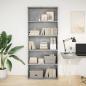 Preview: Bücherregal Betongrau 80x30x189 cm Holzwerkstoff