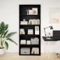 Preview: Bücherregal Schwarz 80x30x189 cm Holzwerkstoff