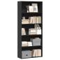 Preview: Bücherregal Schwarz 80x30x189 cm Holzwerkstoff