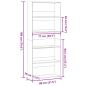 Preview: Bücherregal Schwarz 80x30x189 cm Holzwerkstoff