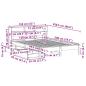 Preview: Massivholzbett mit Regal ohne Matratze Wachsbraun 120x200 cm