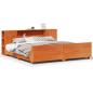 Preview: Massivholzbett ohne Matratze Wachsbraun 180x200 Kiefernholz
