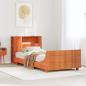 Preview: ARDEBO.de - Massivholzbett ohne Matratze Wachsbraun 75x190 cm Kiefernholz