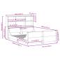 Preview: Massivholzbett mit Regal ohne Matratze 160x200 cm Massivholz