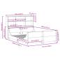 Preview: Massivholzbett mit Regal ohne Matratze 120x200 cm
