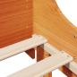 Preview: Massivholzbett mit Regal ohne Matratze Wachsbraun 100x200 cm