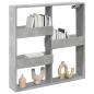 Preview: Wandschrank Betongrau 80x15x80 cm Holzwerkstoff