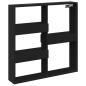 Preview: Wandschrank Schwarz 80x15x80 cm Holzwerkstoff