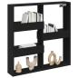 Preview: Wandschrank Schwarz 80x15x80 cm Holzwerkstoff