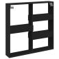 Preview: Wandschrank Schwarz 80x15x80 cm Holzwerkstoff