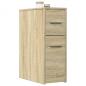 Preview: ARDEBO.de - Badschrank Schmal mit Rollen Sonoma-Eiche Holzwerkstoff