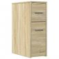 Preview: Badschrank Schmal mit Rollen Sonoma-Eiche Holzwerkstoff