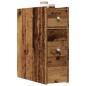 Preview: ARDEBO.de - Badschrank Schmal mit Rollen Altholz-Optik Holzwerkstoff
