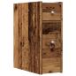 Preview: Badschrank Schmal mit Rollen Altholz-Optik Holzwerkstoff