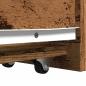 Preview: Badschrank Schmal mit Rollen Altholz-Optik Holzwerkstoff