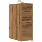 Preview: ARDEBO.de - Badschrank Schmal mit Rollen Artisan-Eiche Holzwerkstoff