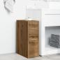 Preview: Badschrank Schmal mit Rollen Artisan-Eiche Holzwerkstoff