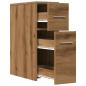 Preview: Badschrank Schmal mit Rollen Artisan-Eiche Holzwerkstoff