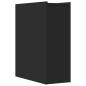 Preview: Badschrank Schmal mit Rollen Schwarz Holzwerkstoff