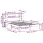 Preview: Massivholzbett mit Regal ohne Matratze 140x200 cm Kiefer