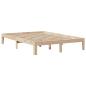 Preview: Massivholzbett mit Regal ohne Matratze 150x200 cm Kiefer