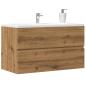 Preview: ARDEBO.de - Waschbeckenunterschrank Artisan-Eiche 90x38,5x45 Holzwerkstoff