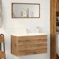 Preview: Waschbeckenunterschrank Artisan-Eiche 90x38,5x45 Holzwerkstoff
