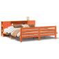 Preview: Massivholzbett ohne Matratze Wachsbraun 180x200 Kiefernholz