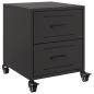 Preview: Nachttische 2 Stk. Schwarz 36x39x43,5 cm Stahl