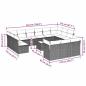 Preview: 14-tlg. Garten-Sofagarnitur mit Kissen Hellgrau Poly Rattan