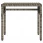 Preview: Sonnenliegen 2 Stk. mit Dach und Tisch Grau Poly Rattan