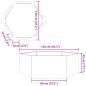 Preview: Pflanzkübel Anthrazit Sechseckig 138x120x45 Stahl
