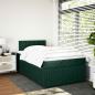 Preview: Boxspringbett mit Matratze Dunkelgrün 120x190 cm Samt