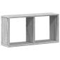 Preview: Wandschrank 60x16x30 cm Grau Sonoma Holzwerkstoff