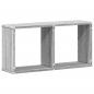 Preview: Wandschrank 60x16x30 cm Grau Sonoma Holzwerkstoff