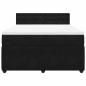 Preview: Boxspringbett mit Matratze Schwarz 140x190 cm Samt