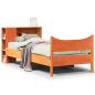 Preview: Massivholzbett ohne Matratze Wachsbraun 75x190 cm Kiefernholz