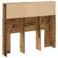 Preview: Bett-Kopfteil mit Ablagen Altholz-Optik 120x19x103,5 cm