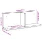 Preview: Wandschrank 70x16,5x30 cm Braun Eichen-Optik Holzwerkstoff