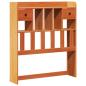 Preview: Massivholzbett mit Regal ohne Matratze Wachsbraun 75x190 cm