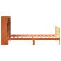 Preview: Massivholzbett mit Regal ohne Matratze Wachsbraun 75x190 cm