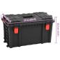 Preview: Koffer für Flugreise Tragbar Schwarz 57x35x32,5 cm PP