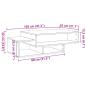 Preview: Couchtisch Artisan-Eiche 105x55x32 cm Holzwerkstoff