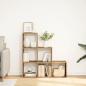 Preview: Raumteiler-Bücherregal 3 Etagen Altholz-Optik 99x29x99 cm