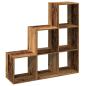 Preview: Raumteiler-Bücherregal 3 Etagen Altholz-Optik 99x29x99 cm