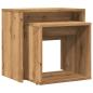 Preview: Satztische 2 Stk. Artisan-Eiche Holzwerkstoff